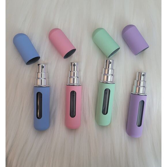 Four Refillable Portable Mini Travel 5ml Perfume Spray Scent Bottles-New - Picture 2 of 4